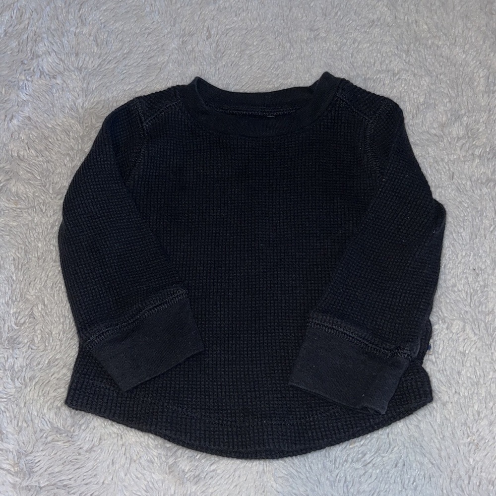 baby gap black 6-12 months ribbed long sleeve